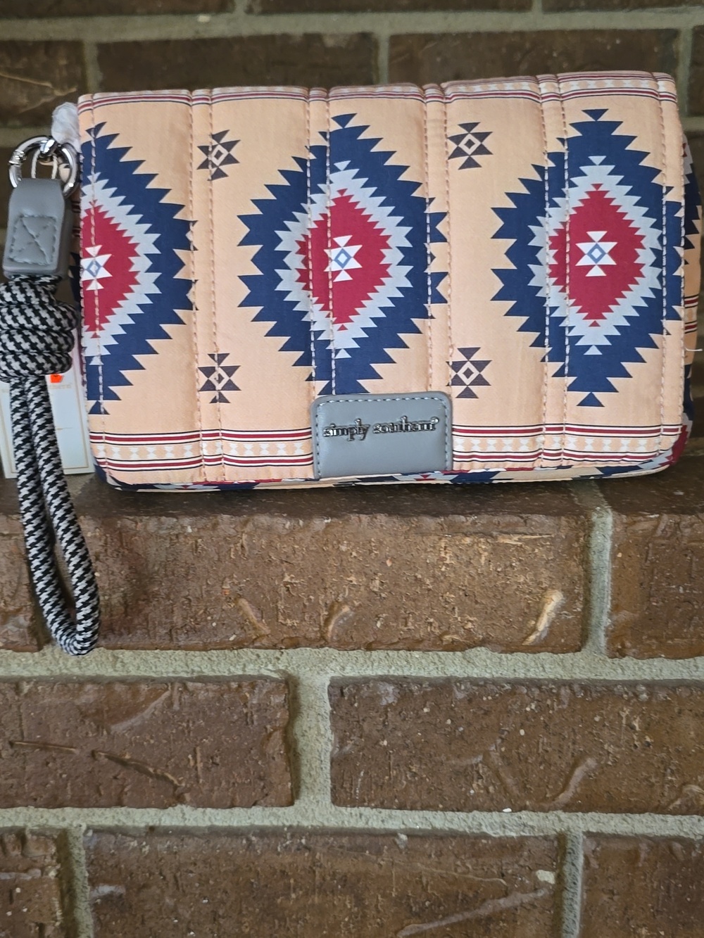Simply Southerโ Aztec Crossbody Bag Beige Multicolor NWT
